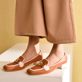 THE NEW YORK - Sienna Brown Pump Loafer Heels